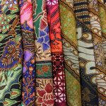 Sebuah Budaya Batik Kain Dengan Hiasan Dan Corak