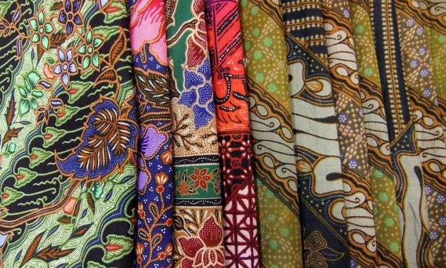 Sebuah Budaya Batik Kain Dengan Hiasan Dan Corak